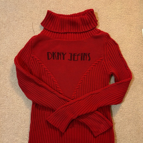 Vintage DKNY ribbed turtle neck 100% cotton - Picture 7 of 8